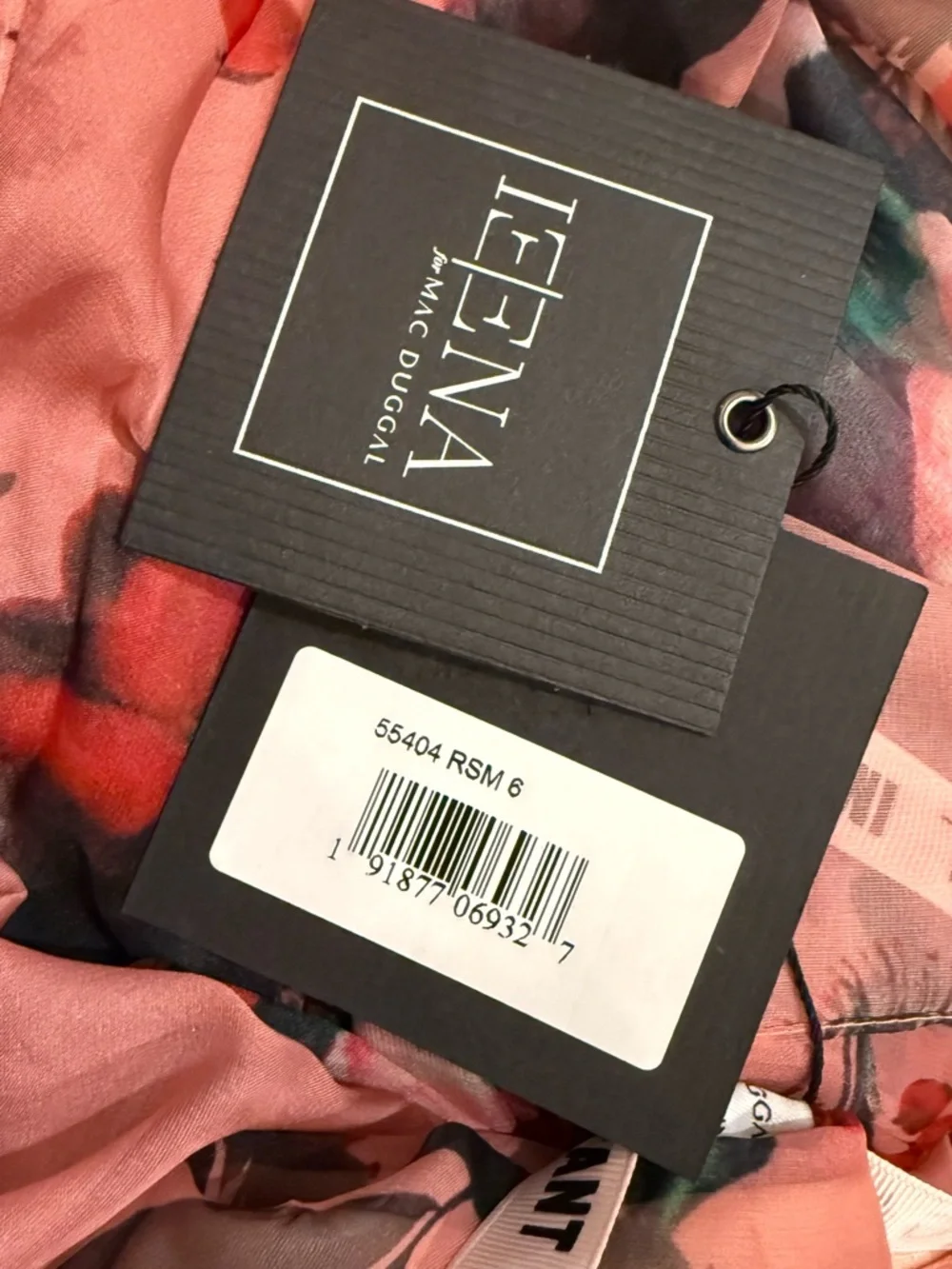 MAC DUGGAL PINK MULTICOLOR FLORAL PRINT HIGH NECK RUFFLE HEM CAPE MINI DRESS - Picture 3 of 6